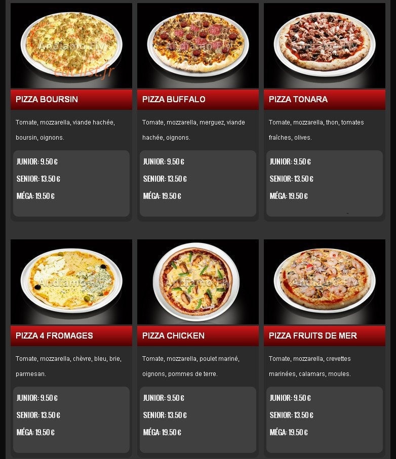 Pizza Andiamo — carte page 5