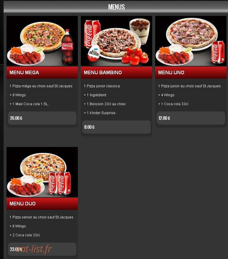 Pizza Andiamo — carte page 1