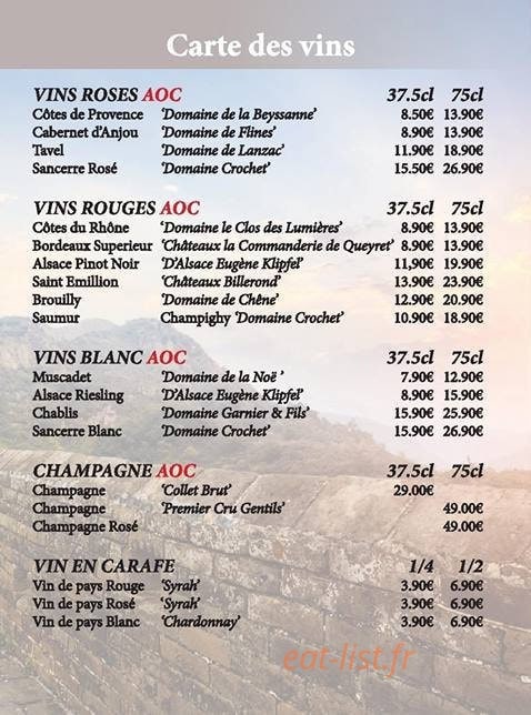 Arome — carte page 12