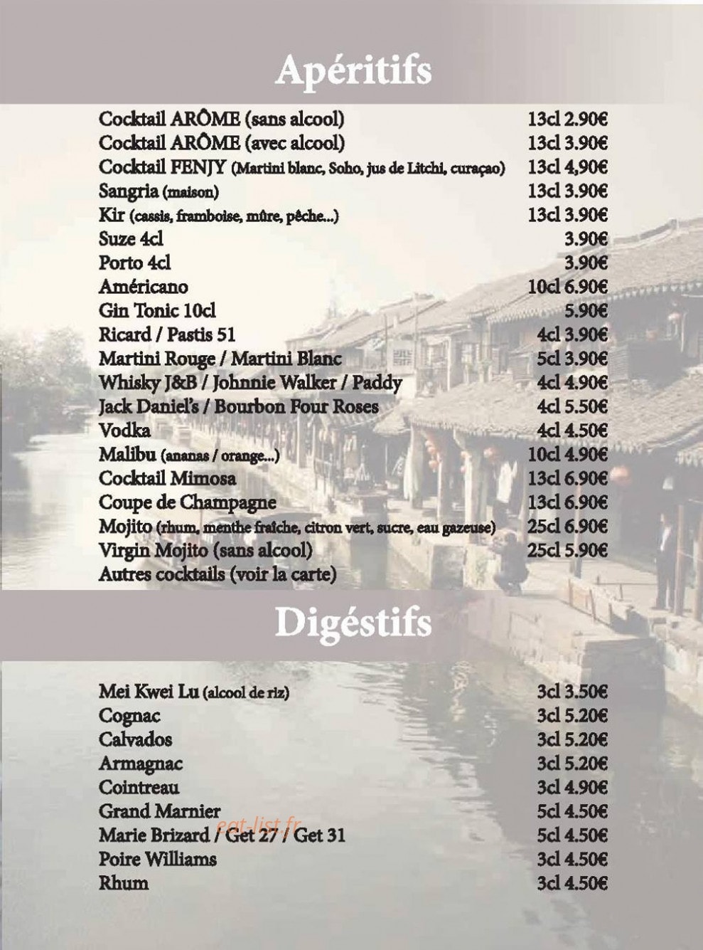 Arome — carte page 14