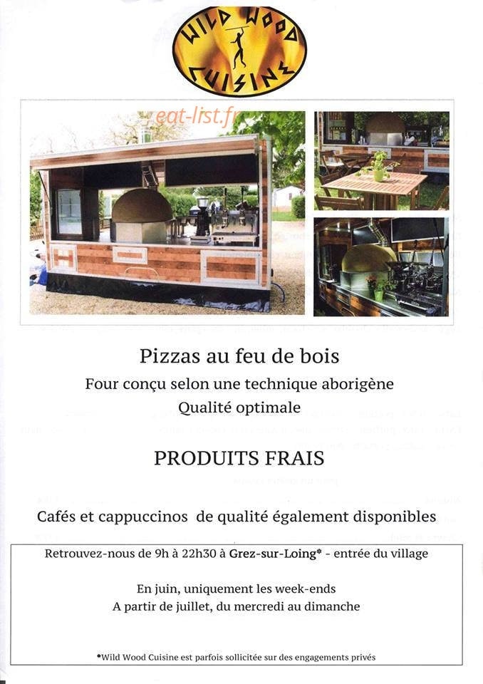 Wild Wood Cuisine — carte page 1