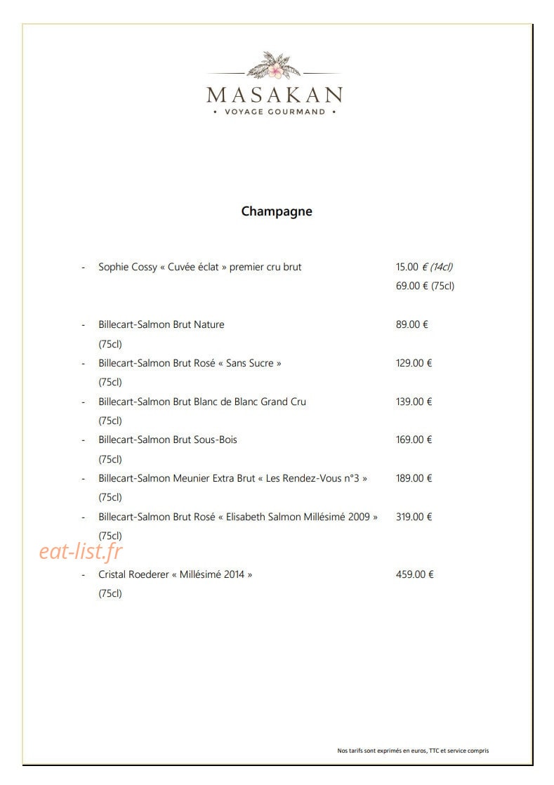Le Masakan — carte page 13