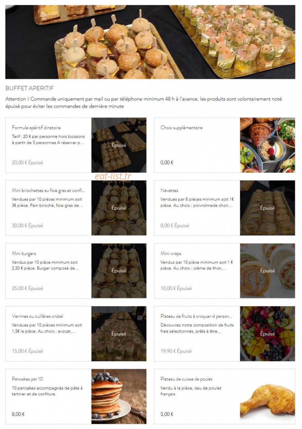 Rest'Home — carte page 3