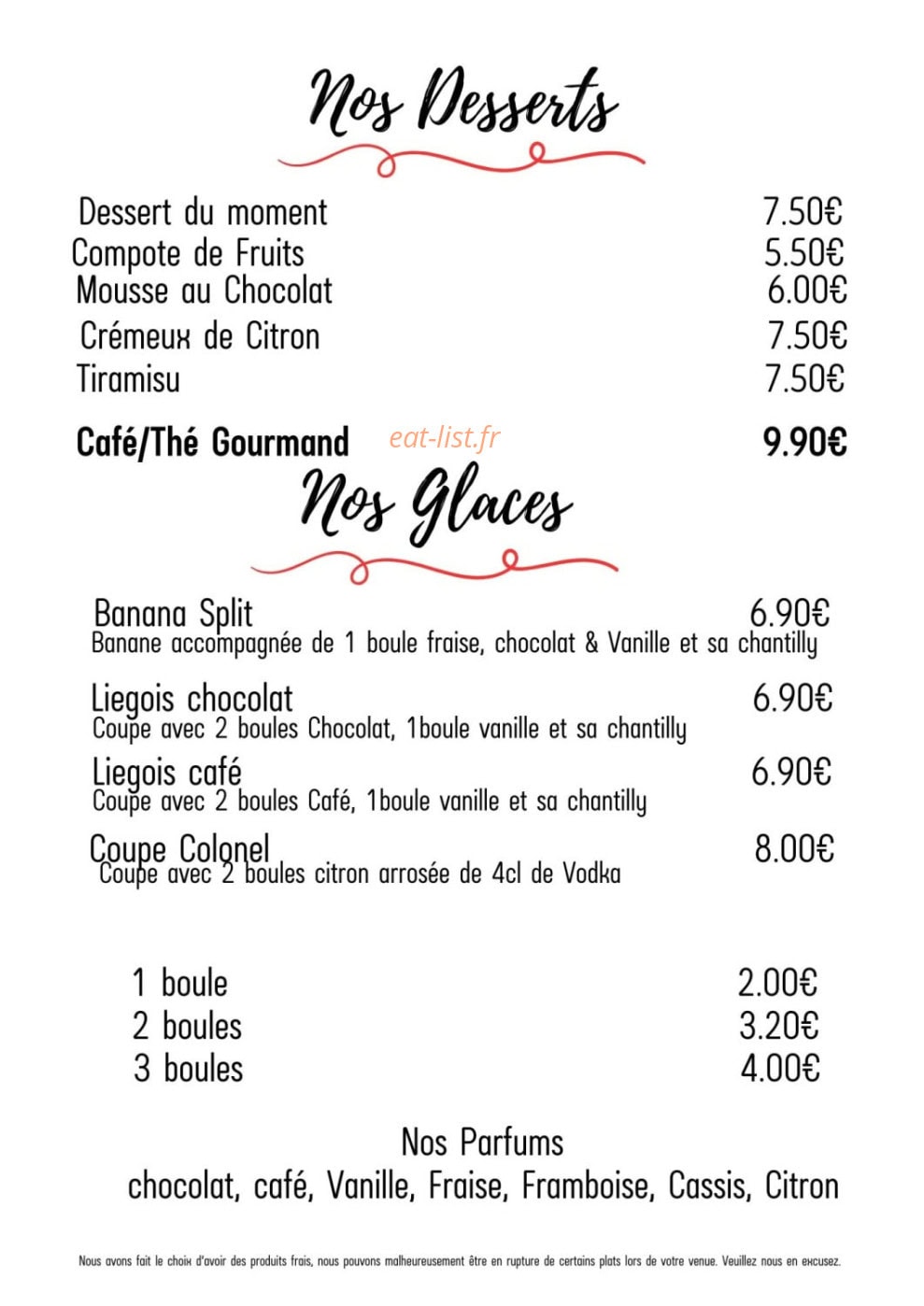 Royal Steak House — carte page 8