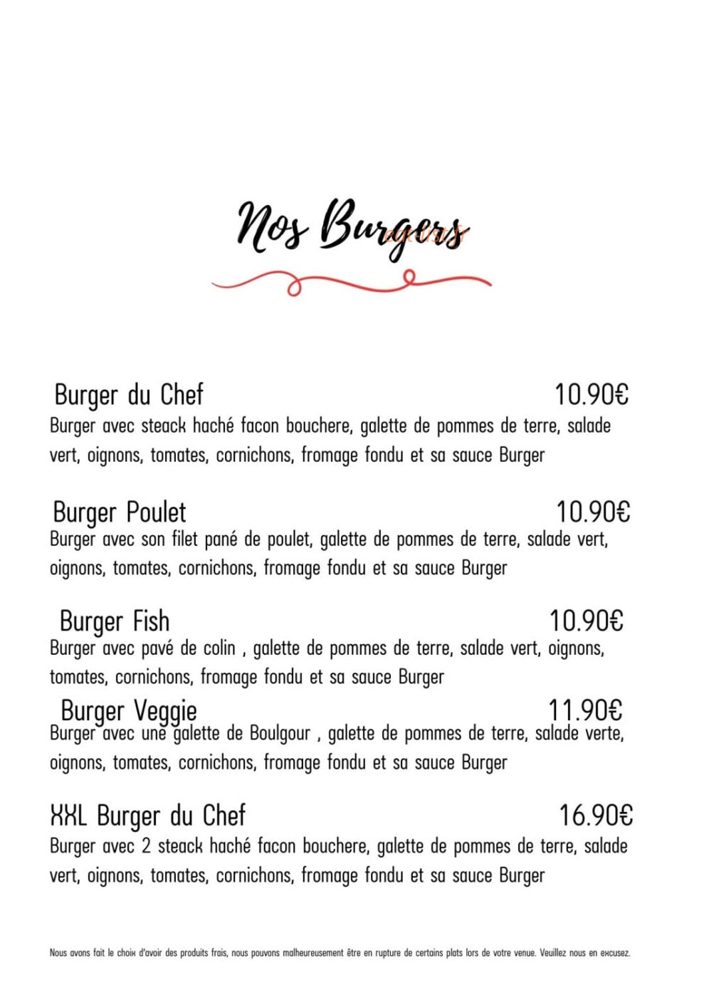 Royal Steak House — carte page 3