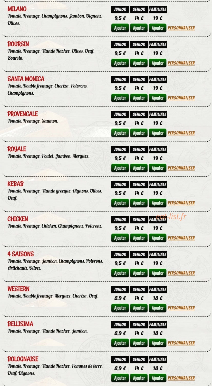Pizza Nova — carte page 3