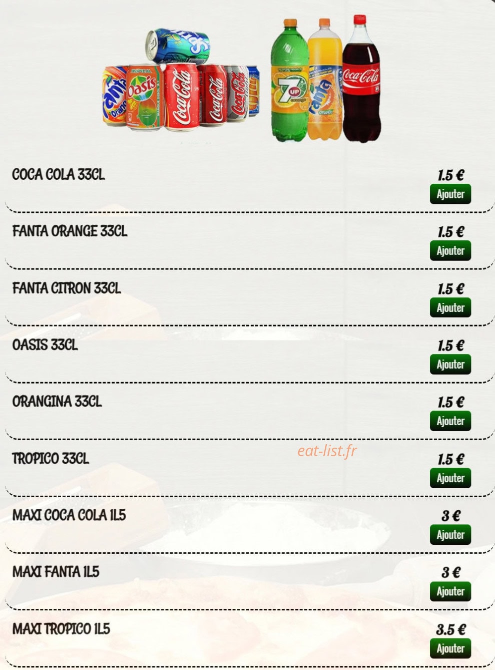 Pizza Nova — carte page 17