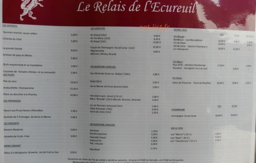 L'Ecureuil — carte page 1