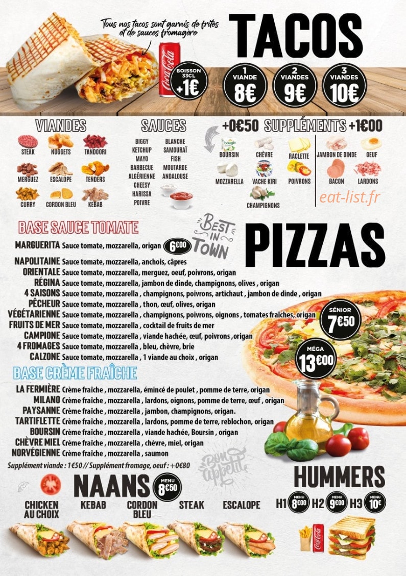Leaderfood — carte page 2