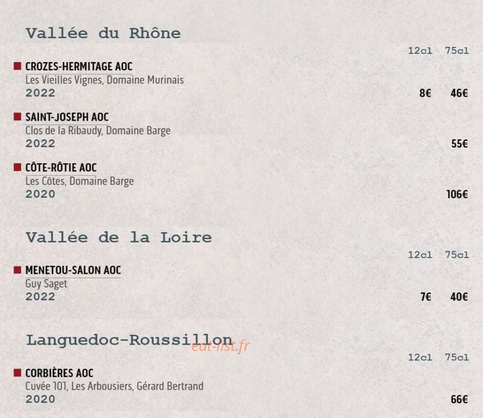 L'Atelier — carte page 4