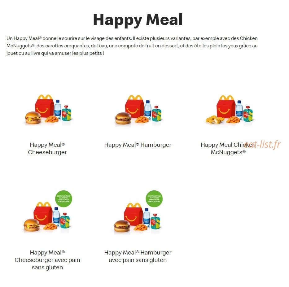 Mc Donald's — carte page 13