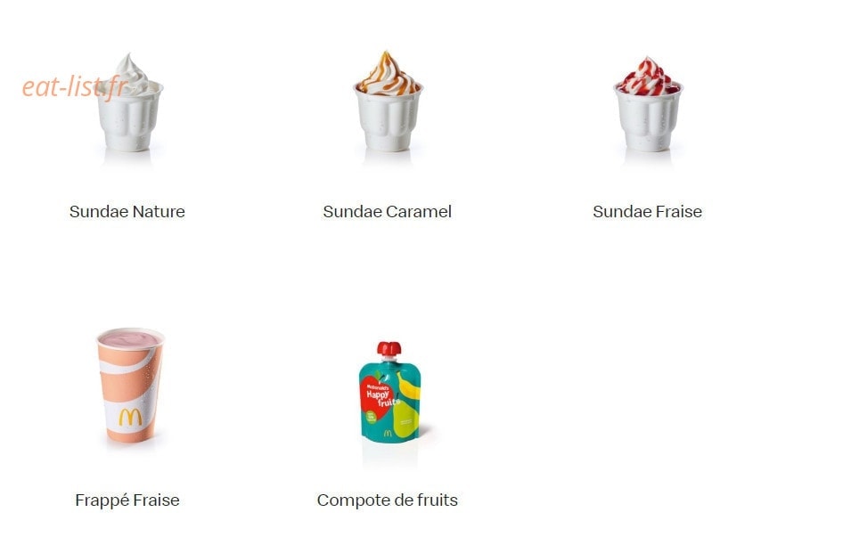 Mc Donald's — carte page 10