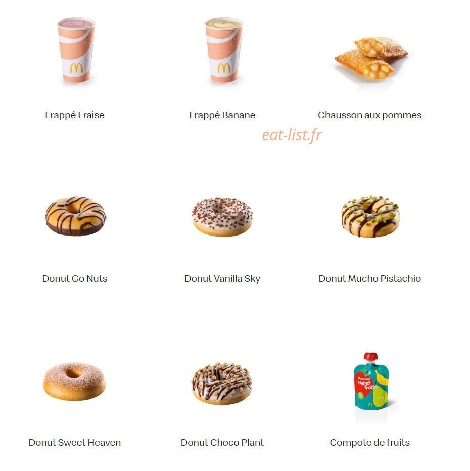 Mc Donald's — carte page 19