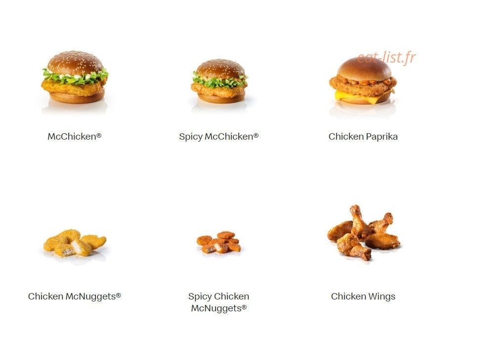 Mc Donald's — carte page 5