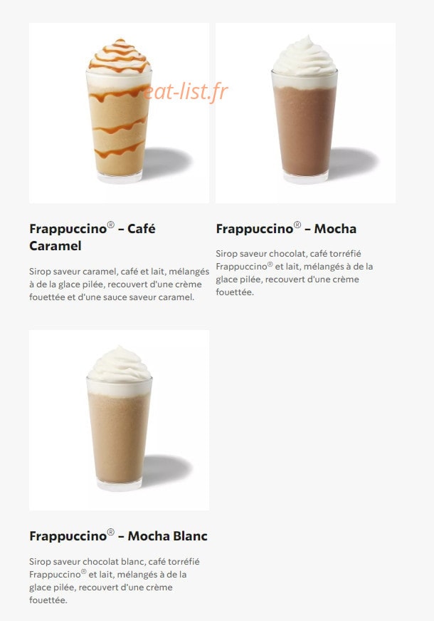 Starbucks Coffee — carte page 9