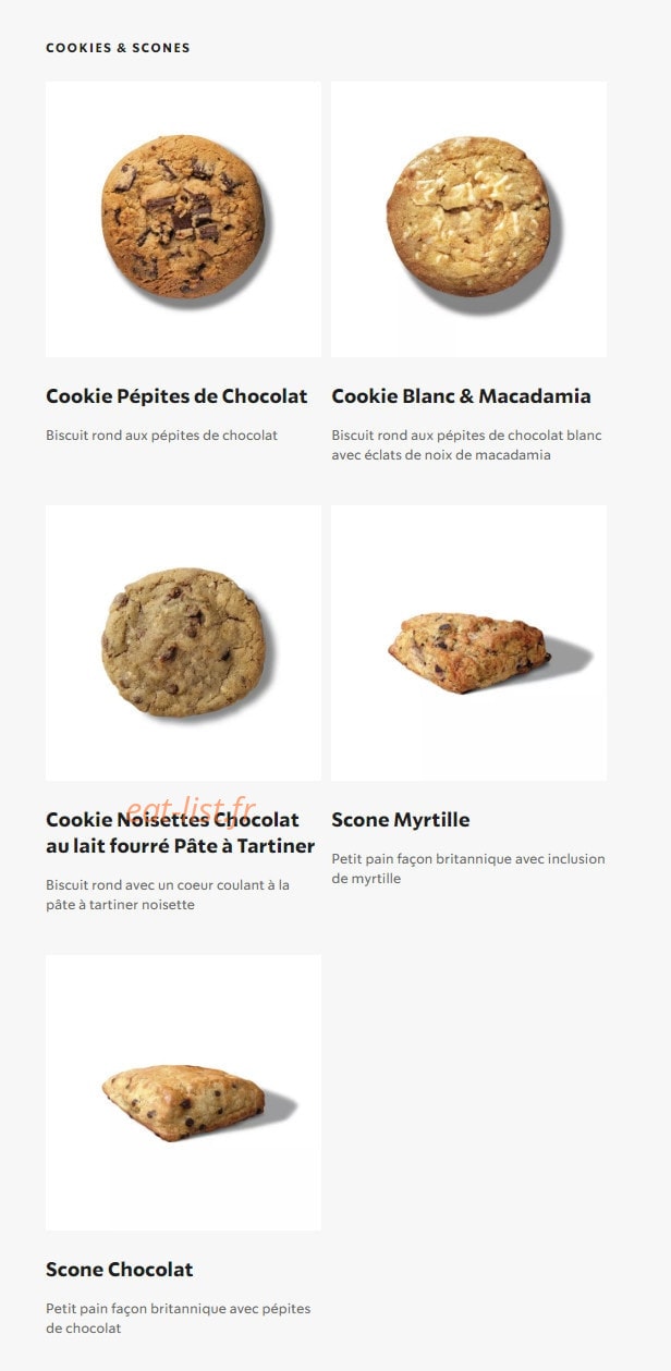Starbucks Coffee — carte page 21