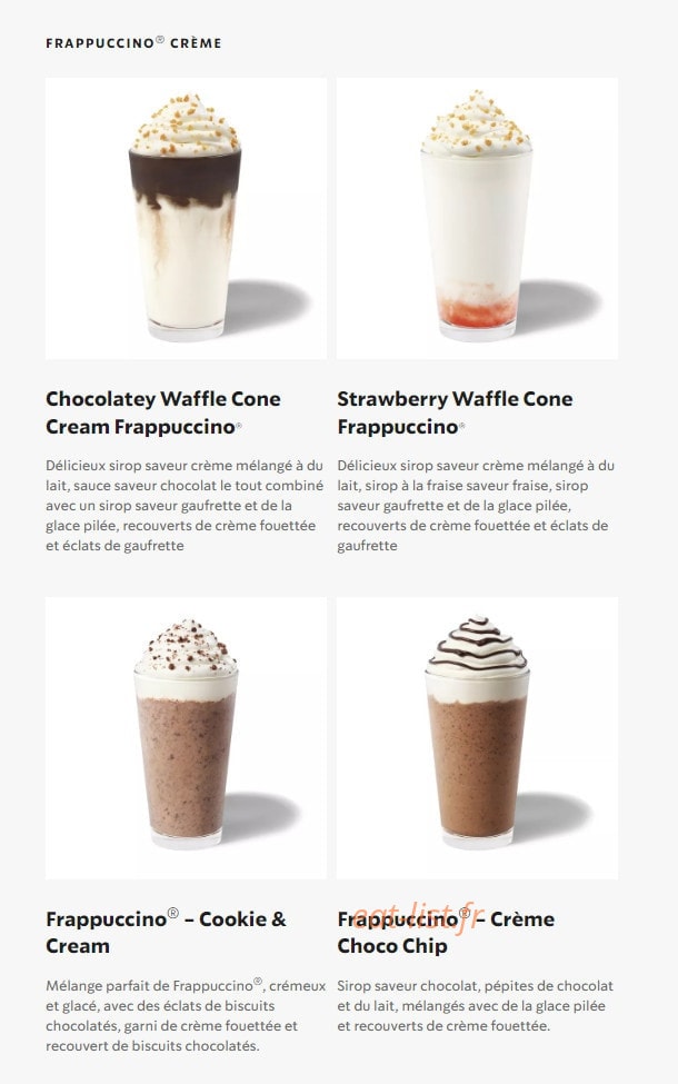 Starbucks Coffee — carte page 10