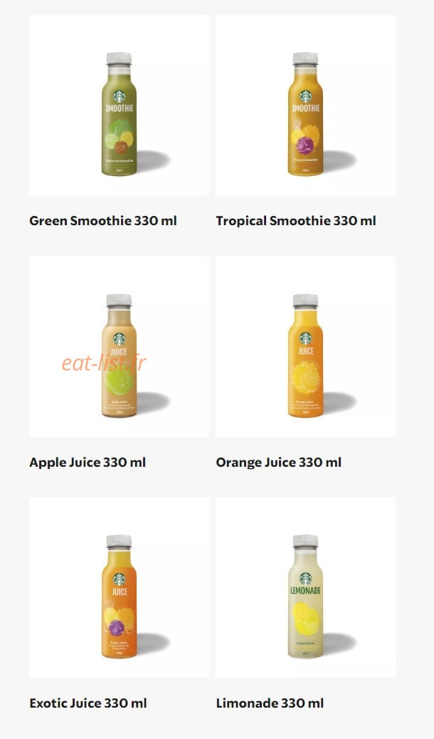 Starbucks Coffee — carte page 17