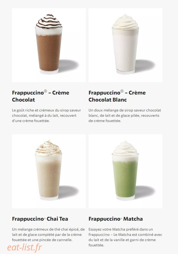 Starbucks Coffee — carte page 12