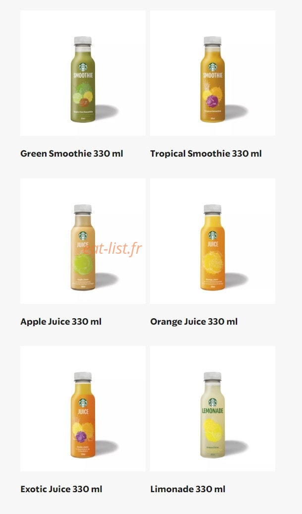 Starbucks Coffee — carte page 17