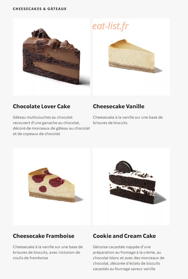 Starbucks Coffee — carte page 26