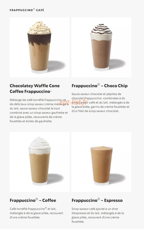 Starbucks Coffee — carte page 8
