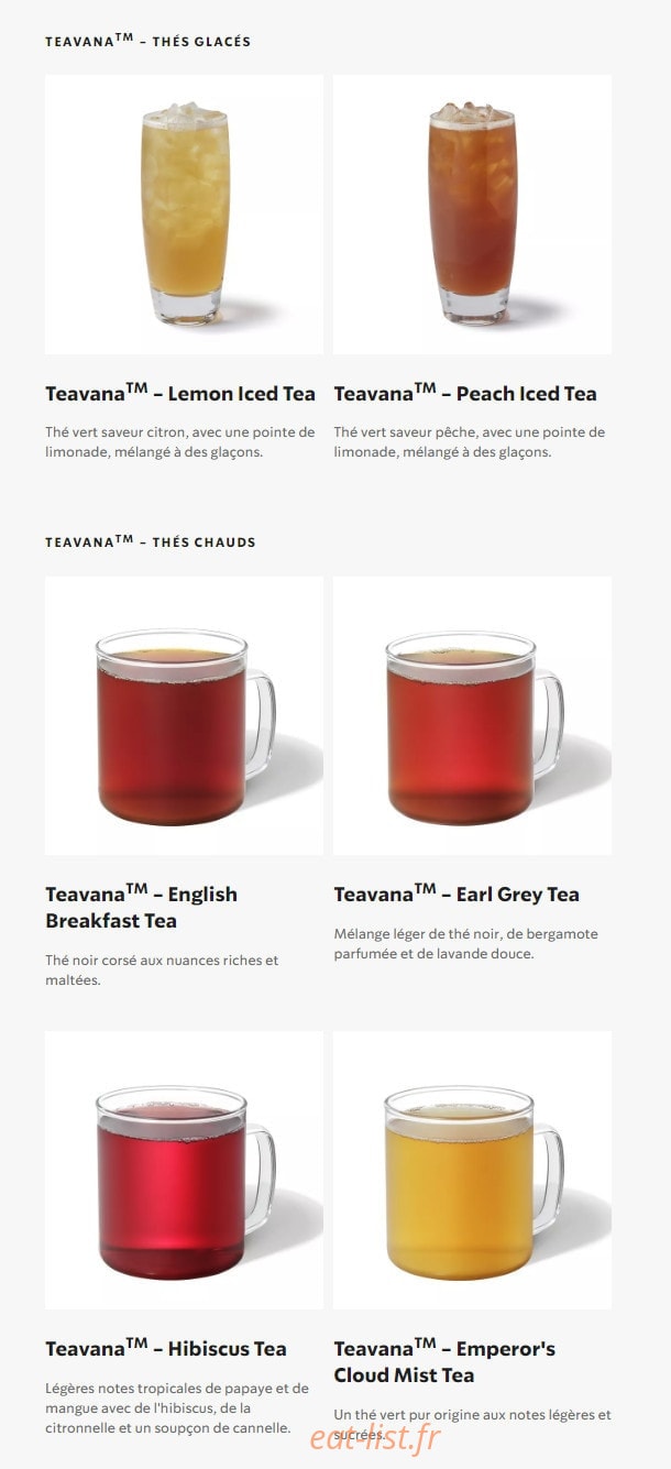 Starbucks Coffee — carte page 14
