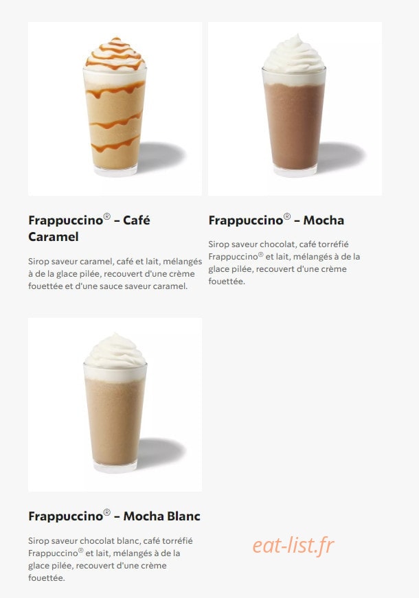 Starbucks Coffee — carte page 9