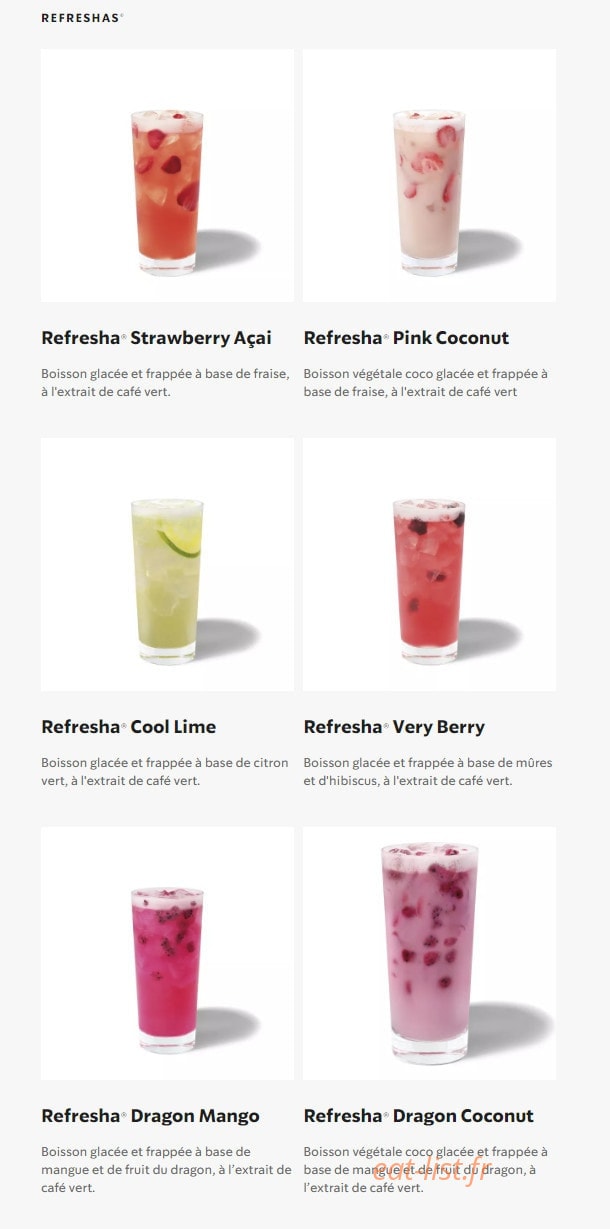 Starbucks Coffee — carte page 2
