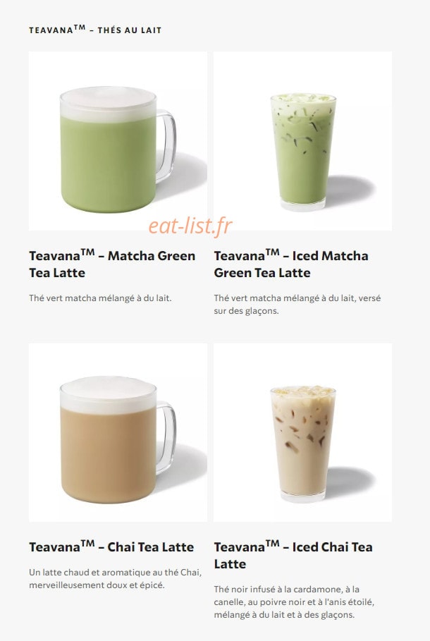 Starbucks Coffee — carte page 13