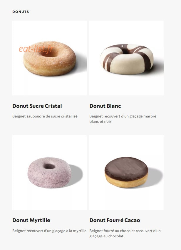 Starbucks Coffee — carte page 22
