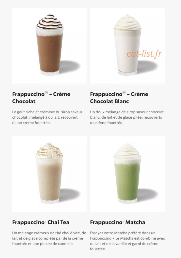 Starbucks Coffee — carte page 12