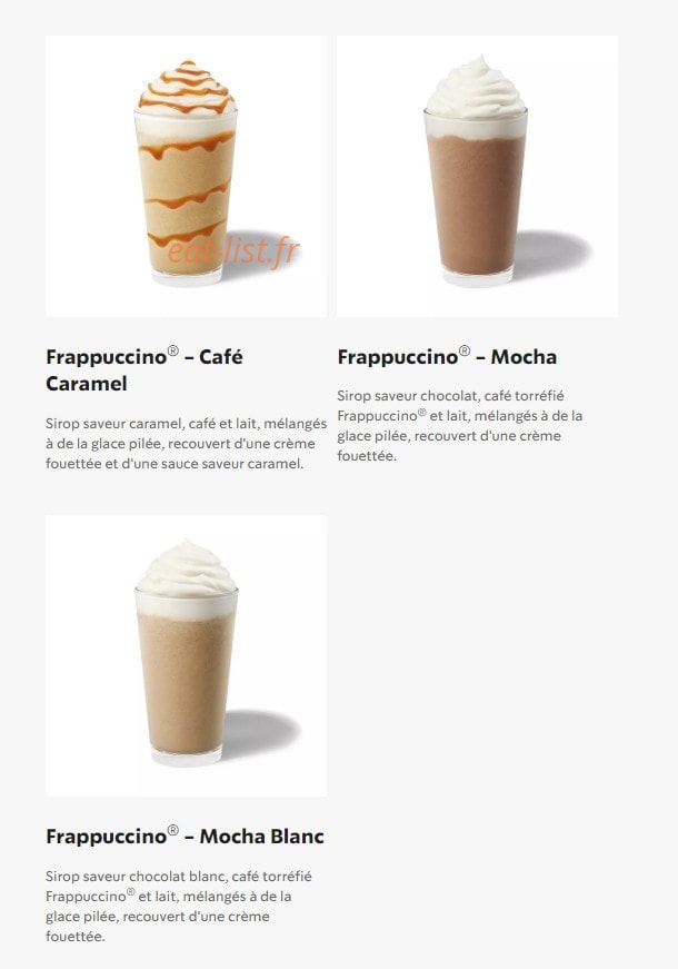 Starbucks Coffee — carte page 9