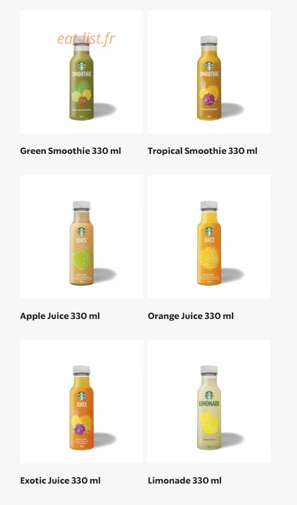 Starbucks Coffee — carte page 17