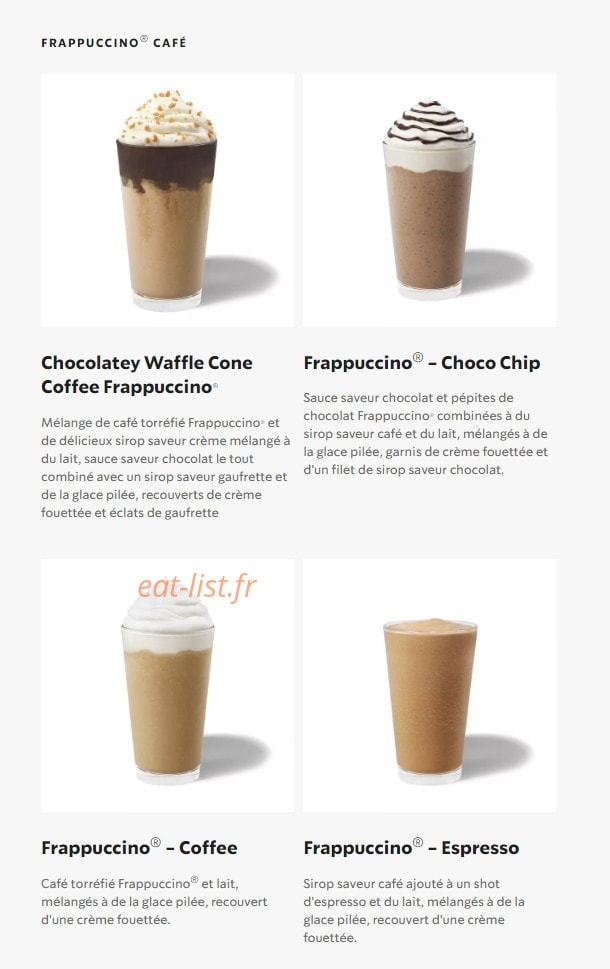 Starbucks Coffee — carte page 8