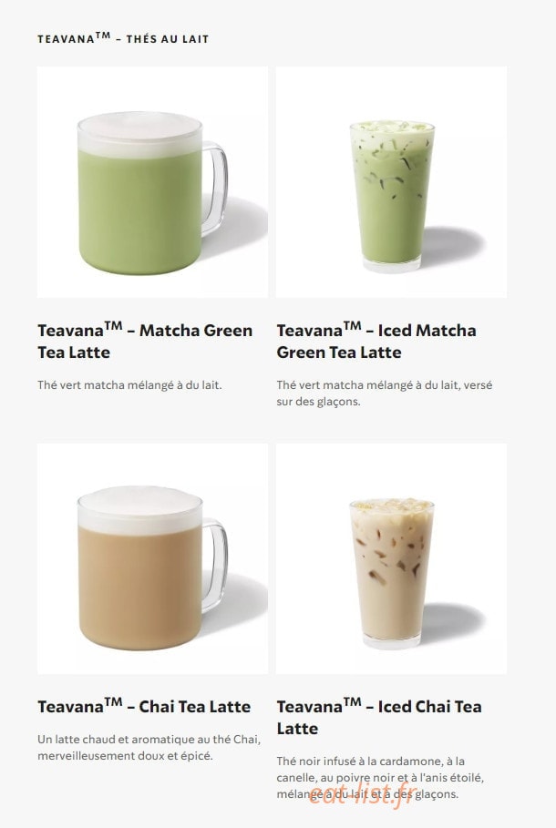 Starbucks Coffee — carte page 13