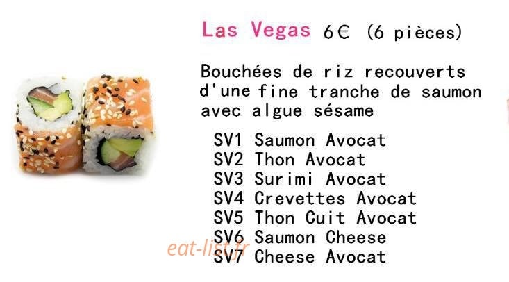 Sushi Rama — carte page 1