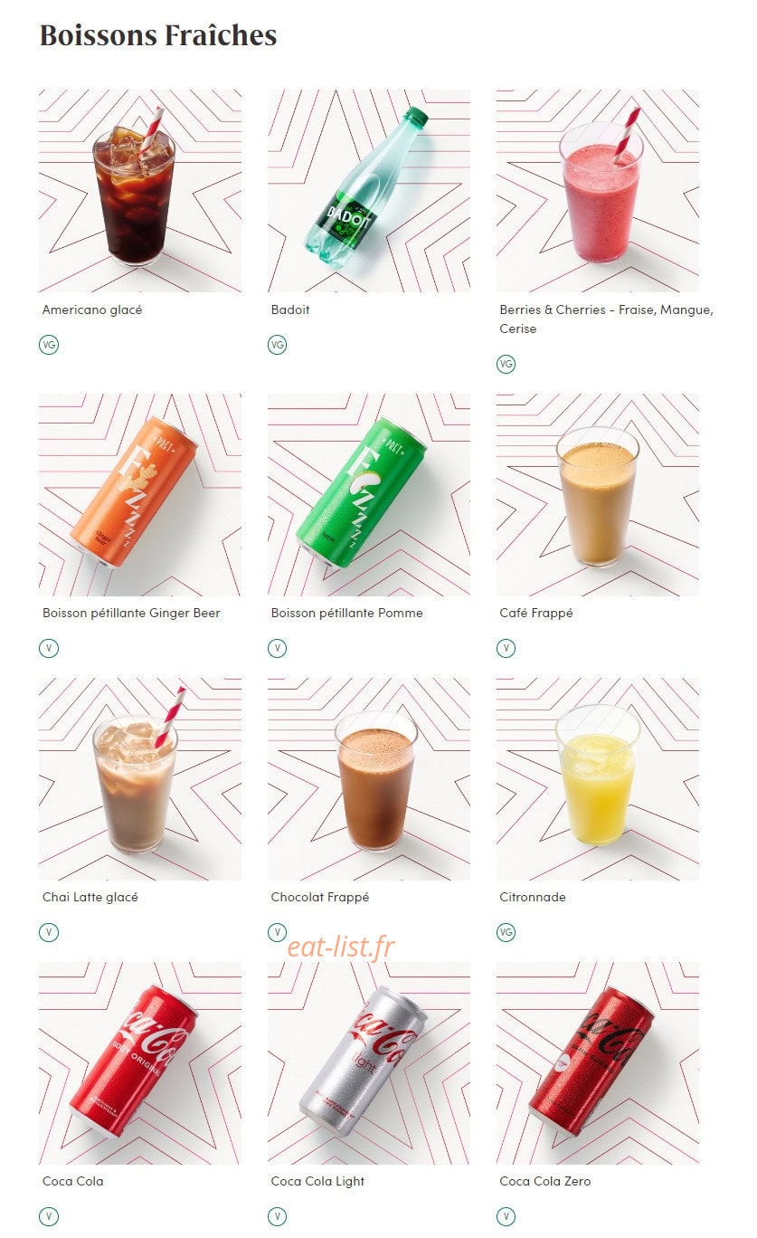 Pret A Manger — carte page 17