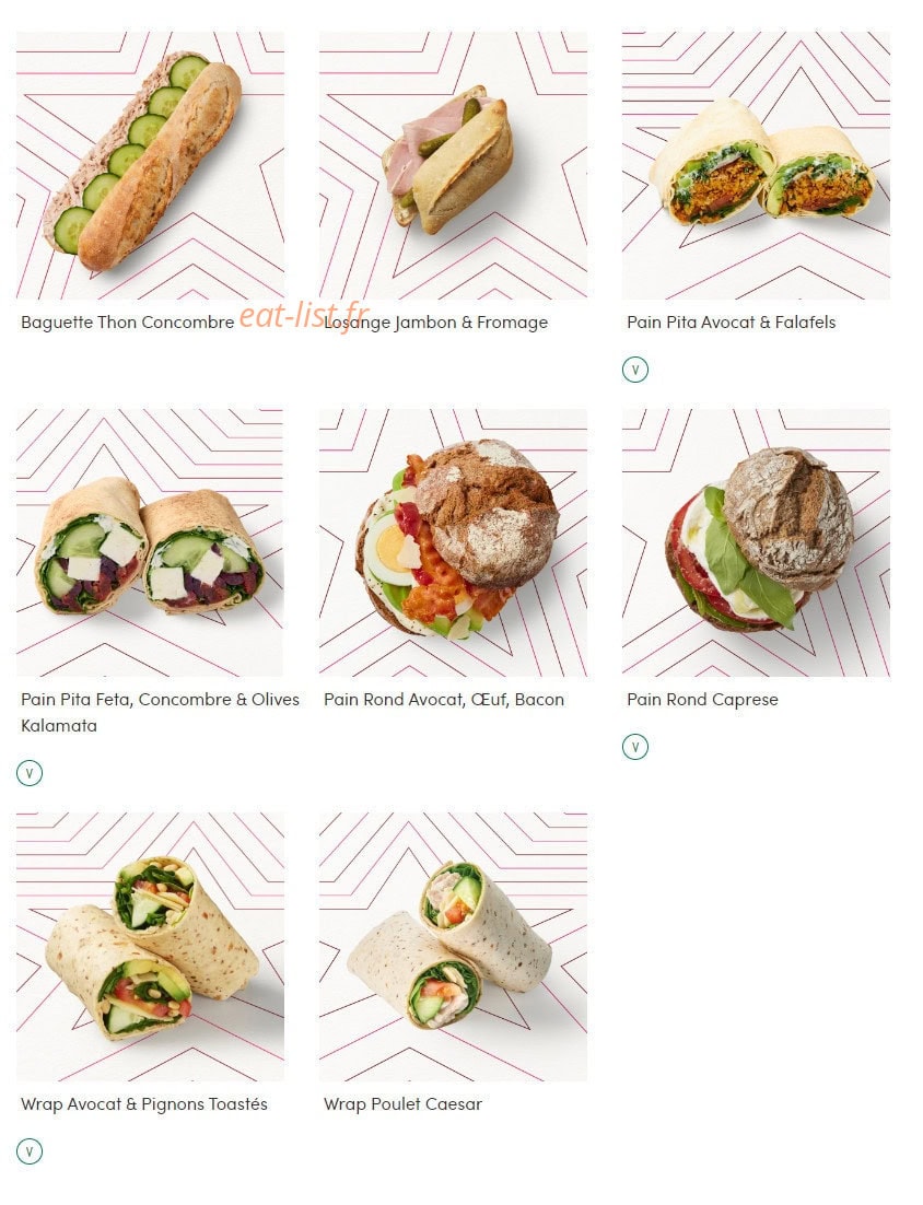 Pret A Manger — carte page 10