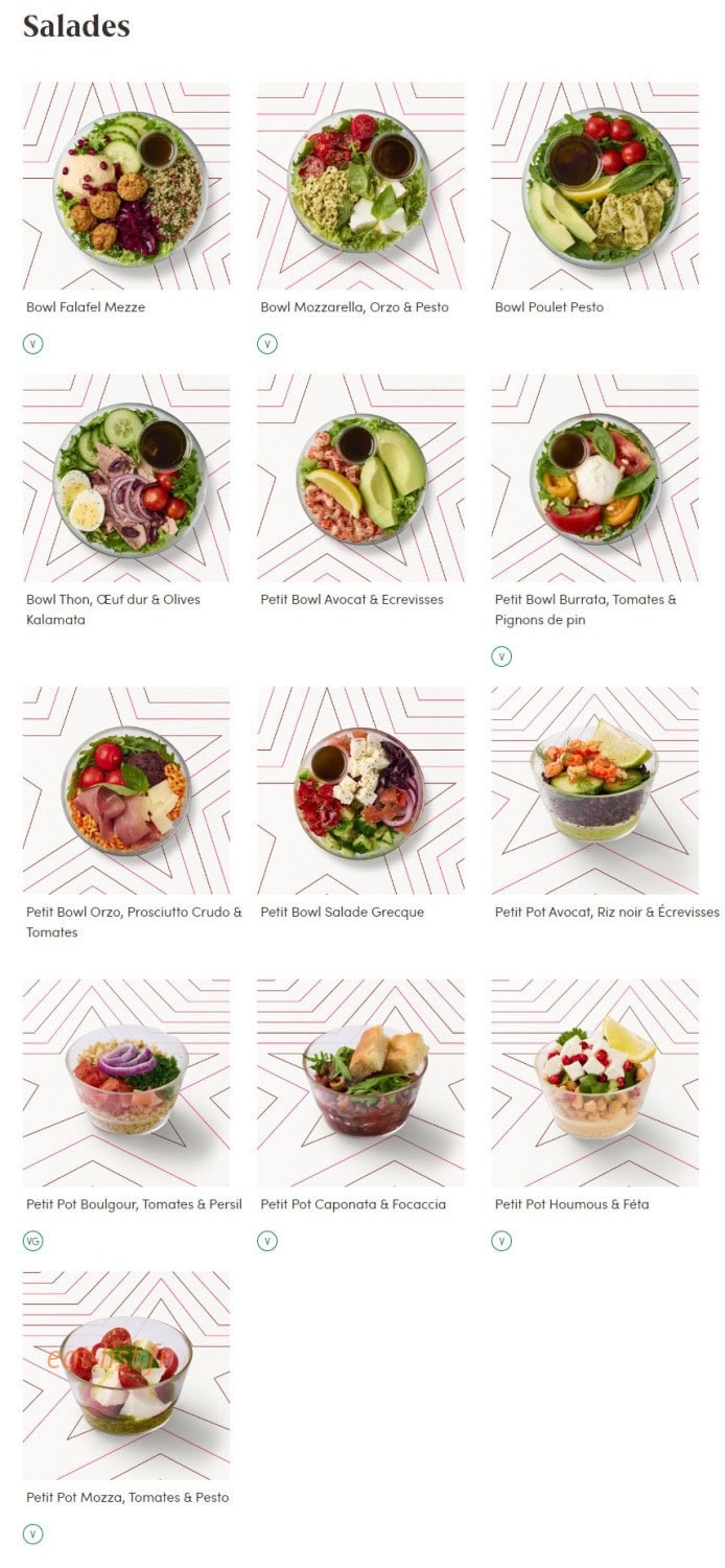 Pret A Manger — carte page 8