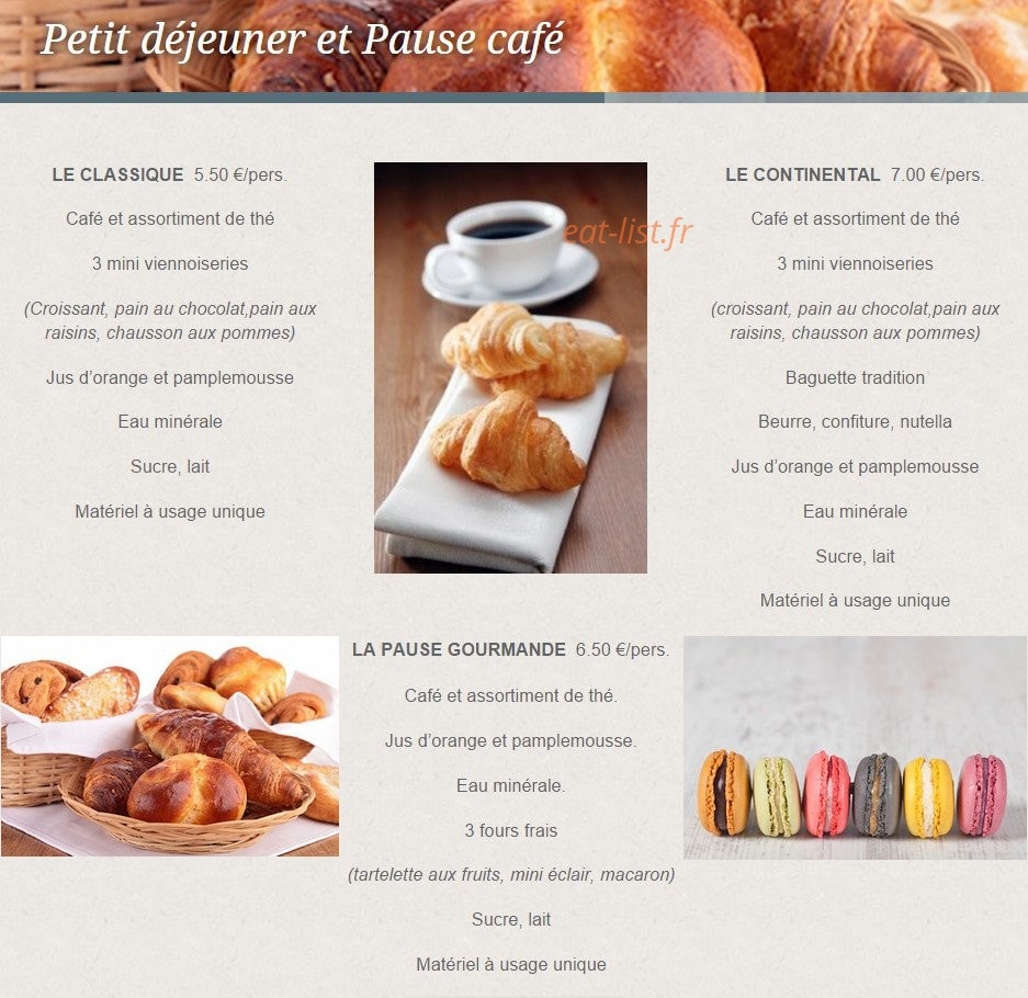 Atelier des Arômes — carte page 1