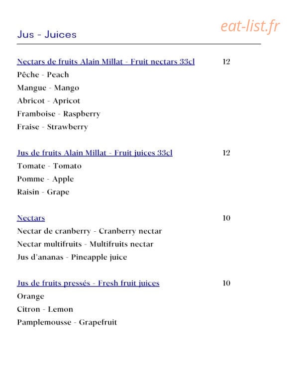 Bar Galerie — carte page 14