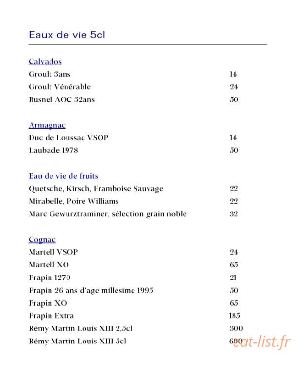 Bar Galerie — carte page 12