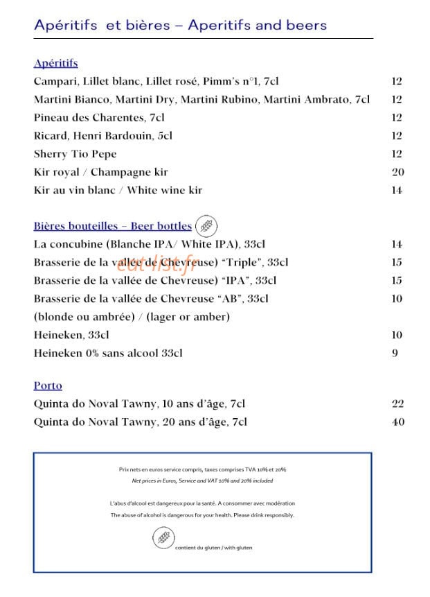 Bar Galerie — carte page 5
