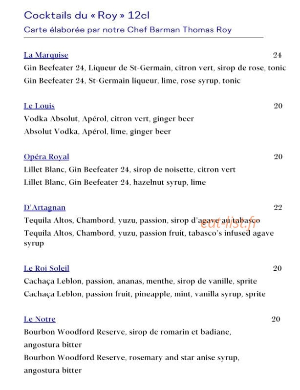 Bar Galerie — carte page 7