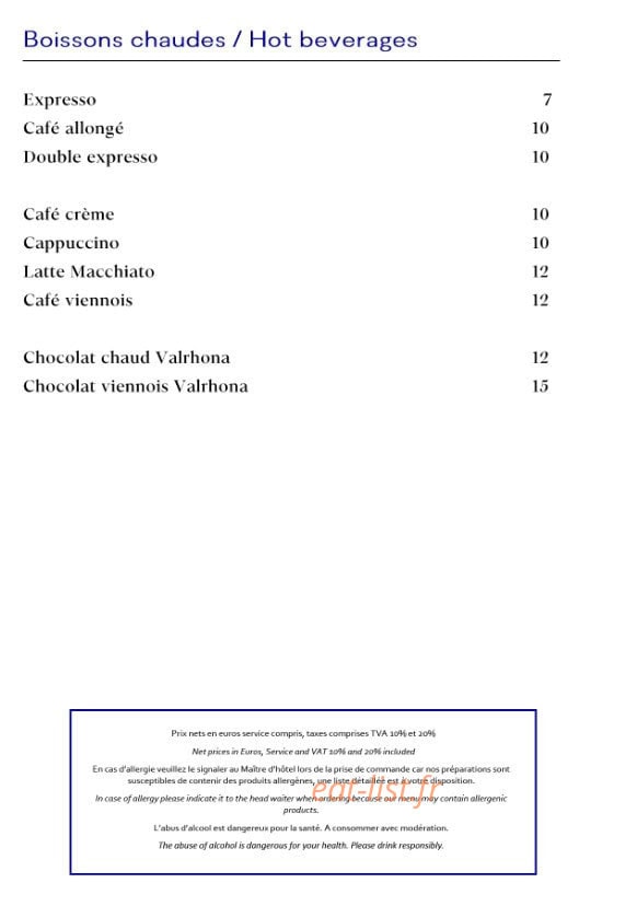 Bar Galerie — carte page 8