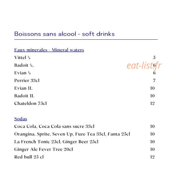Bar Galerie — carte page 15