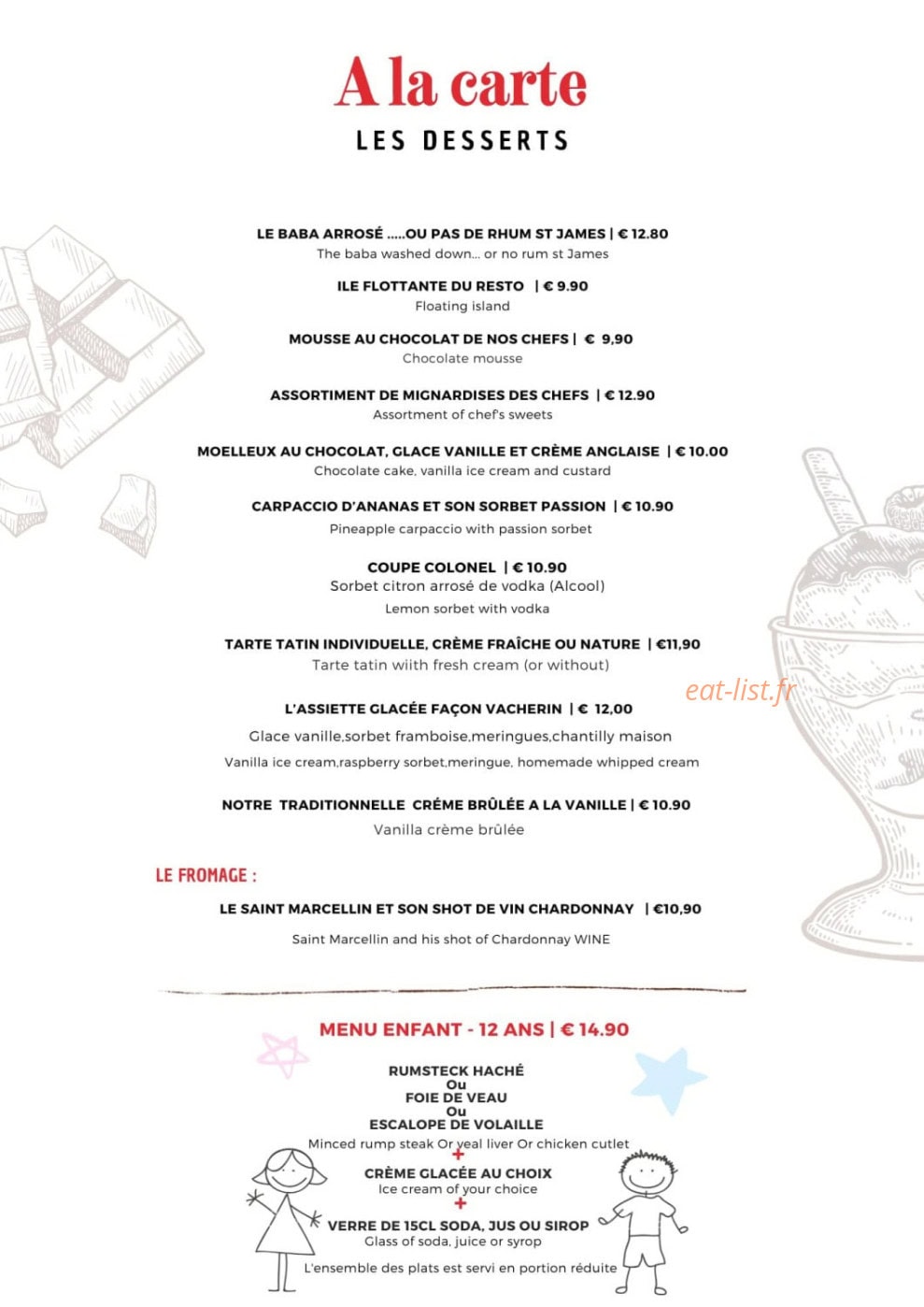 Bistrot du boucher — carte page 3