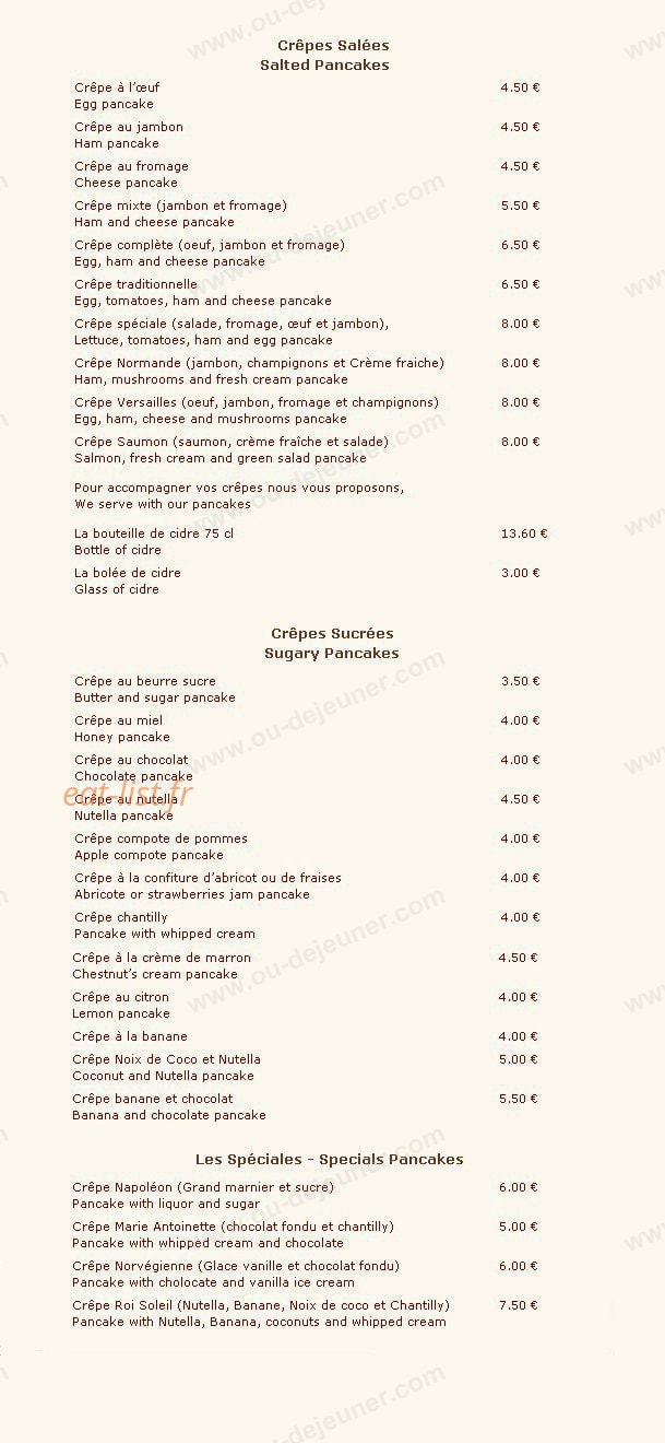 Brasserie du musée — carte page 5