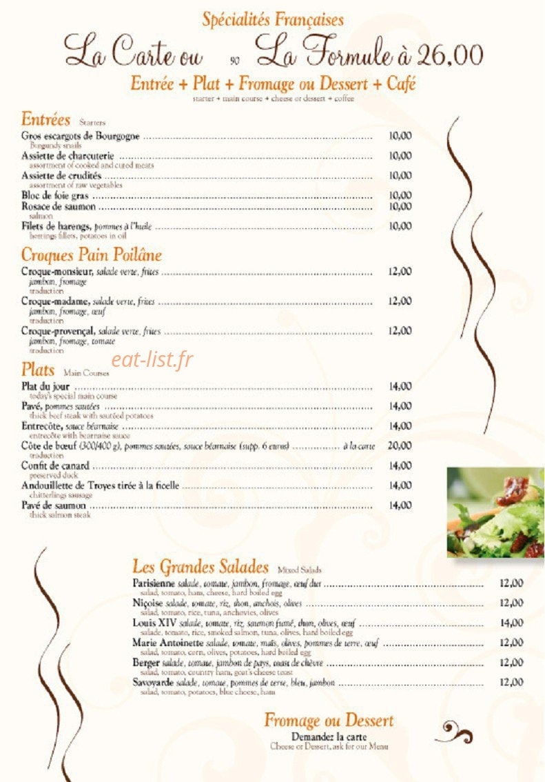 Brasserie du musée — carte page 4
